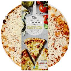 M&S Stone Baked Pizza with Cheese & Tomato 418g