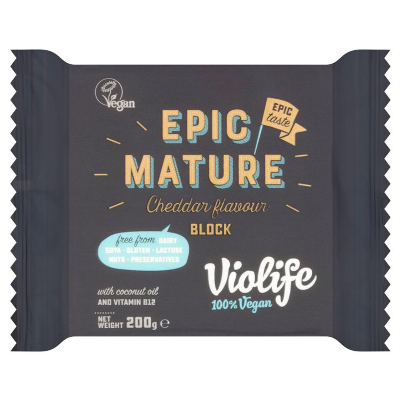 Violife Epic Mature Cheddar Flavoured Block 200g
