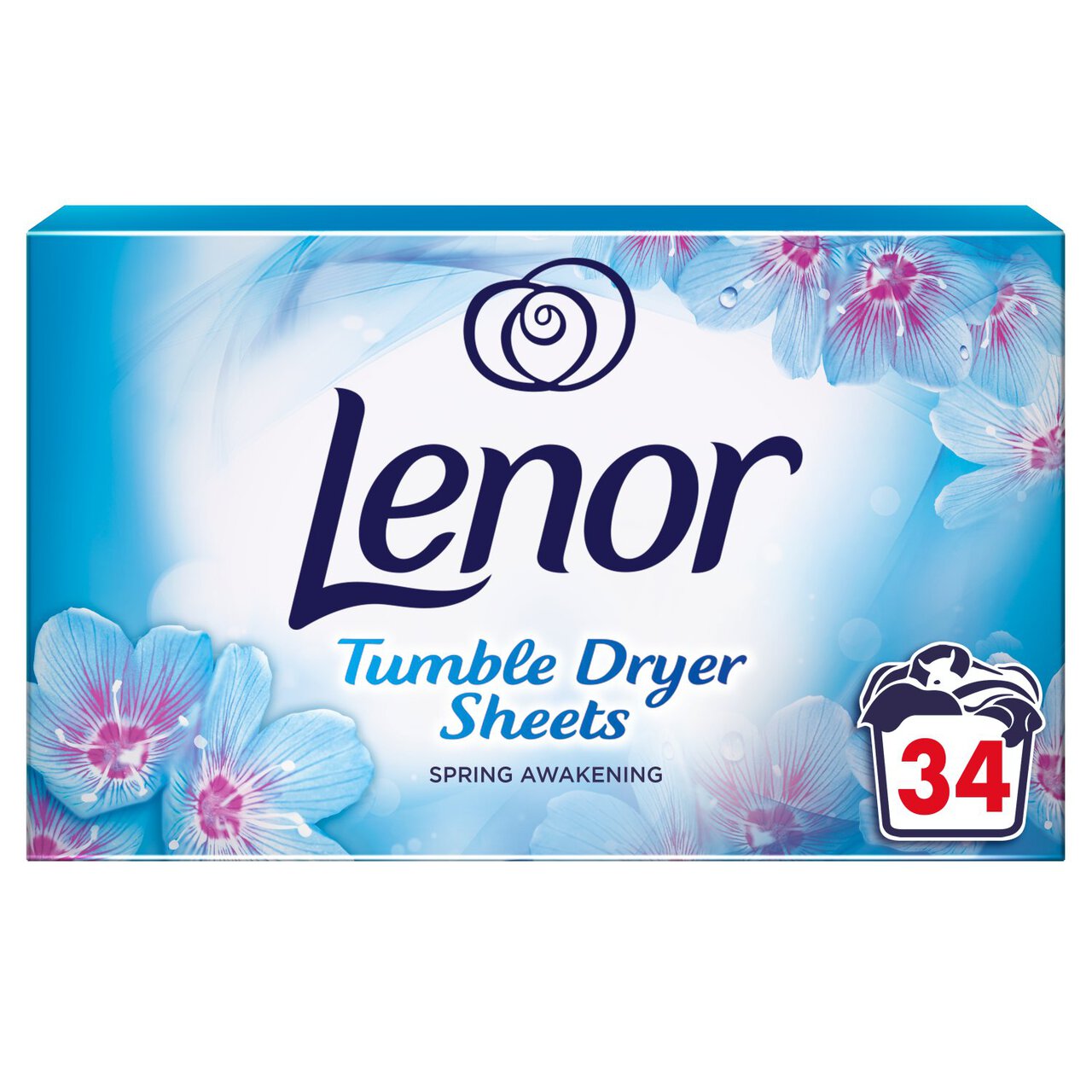 Lenor Fabric Tumble Dryer Sheets Spring Awakening 34 per pack