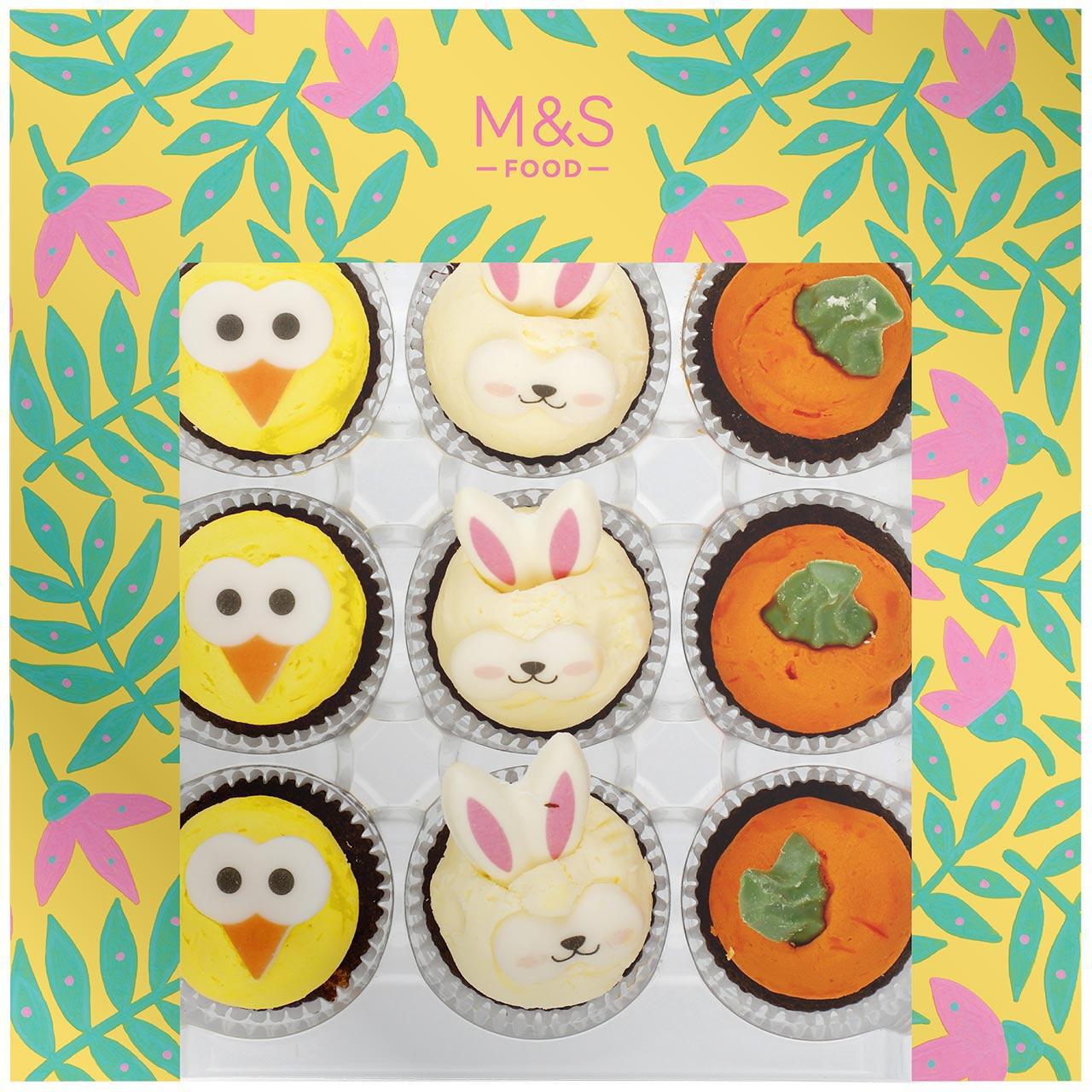 M&S 9 Easter Cupcakes 220g