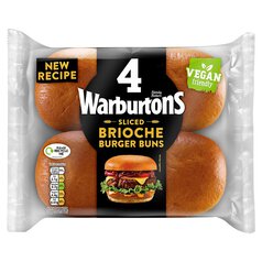 Warburtons Brioche Burger Buns 4 per pack