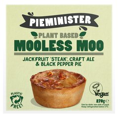 Pieminister Mooless Moo Jack Fruit Steak, Craft Ale & Black Pepper Pie 270g