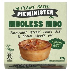 Pieminister Mooless Moo Jack Fruit Steak, Craft Ale & Black Pepper Pie 270g
