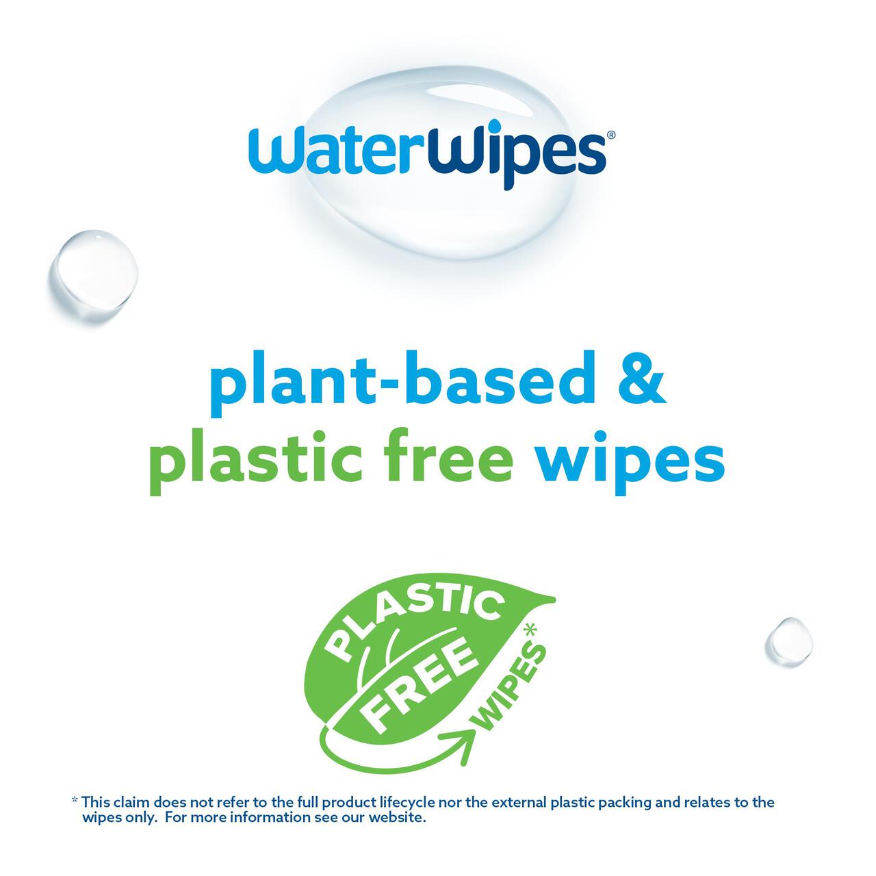 WaterWipes Baby Wipes Sensitive Weaning Plastic Free Wipes 60 Wipes (60 ) 60 per pack