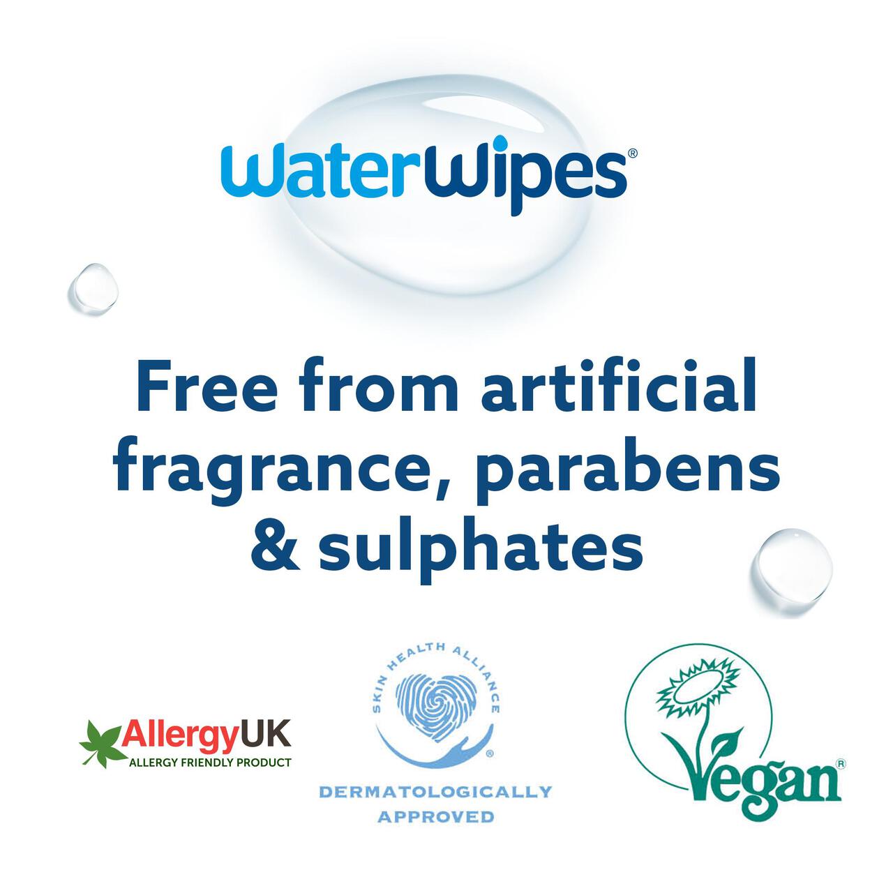 WaterWipes Baby Wipes Sensitive Weaning Plastic Free Wipes 60 Wipes 60 per pack