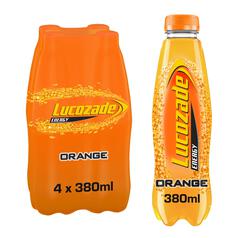 Lucozade Energy Drink Orange 4 x 380ml