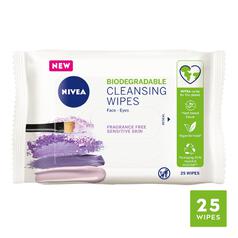 NIVEA Biodegradable Sensitive Cleansing Face Wipes 25 per pack