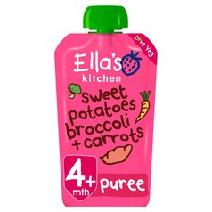 Ella's Kitchen Sweet Potatoes, Broccoli + Carrots Baby Food Pouch 4+ Months 120g
