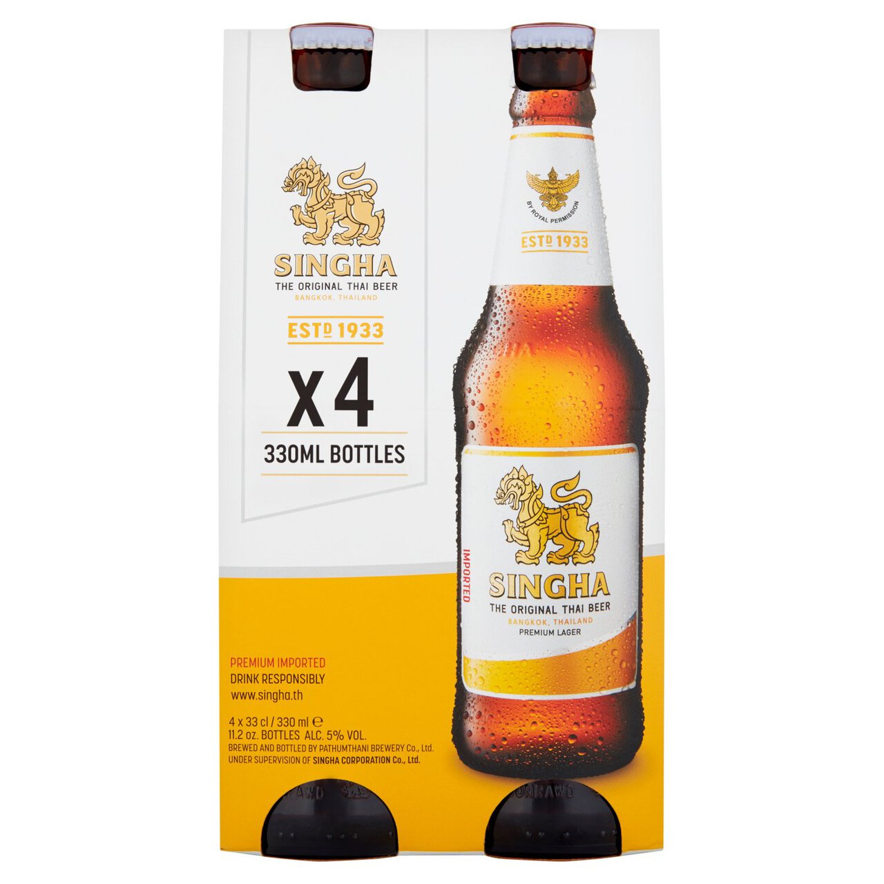 Singha Premium Thai Beer 4 x 330ml
