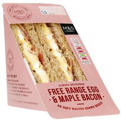 M&S Free Range Egg & Maple Bacon Sandwich 202g