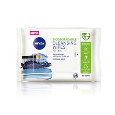 NIVEA Biodegradable Cleansing Face Wipes for Normal Skin 40 per pack