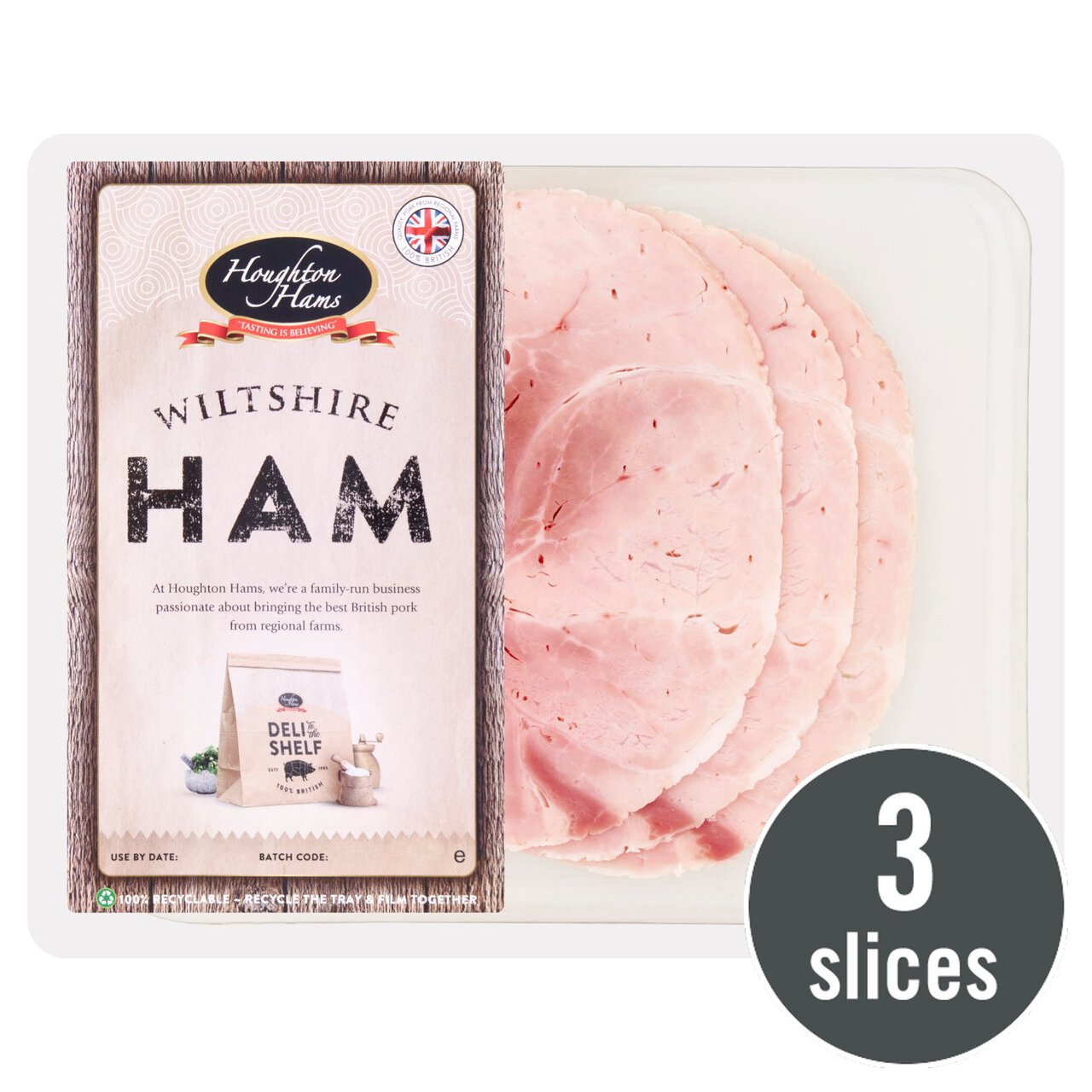 Houghton Hams Sliced Wiltshire Ham 110g