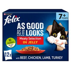 Felix As Good As It Looks Senior Cat Food Meat 12 x 100g