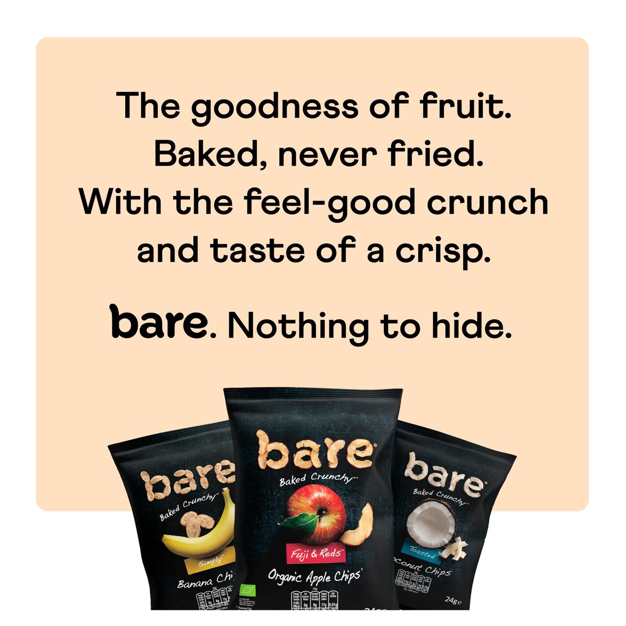 Bare Fruit Snacks Banana Chips 24g