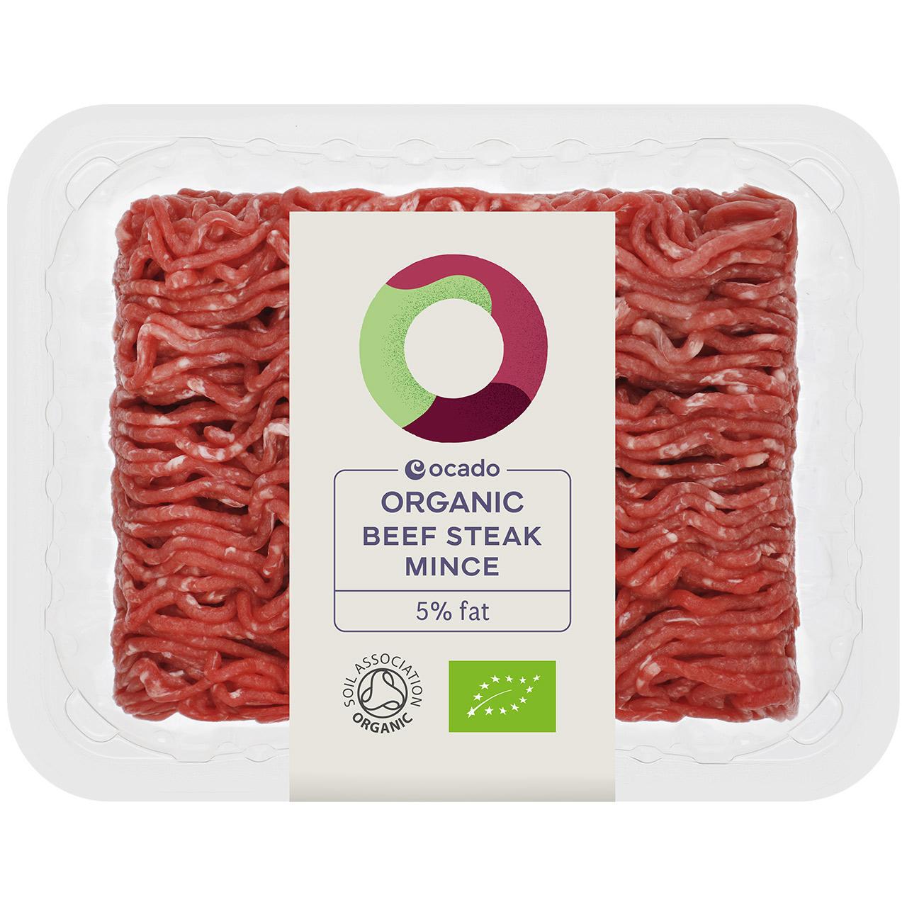 Ocado Organic Lean Beef Steak Mince 5% Fat 400g