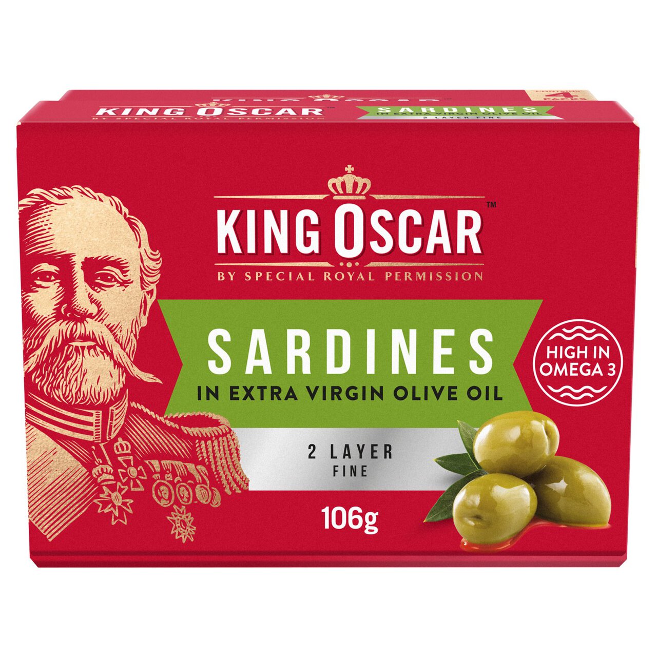 King Oscar Brisling Sardines EV Olive Oil 106g