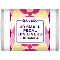 Ocado Small Tie Handle Pedal Bin Liners 25L 30 per pack