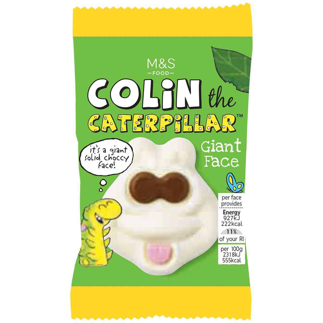 M&S Colin the Caterpillar Giant Chocolate Face 40g