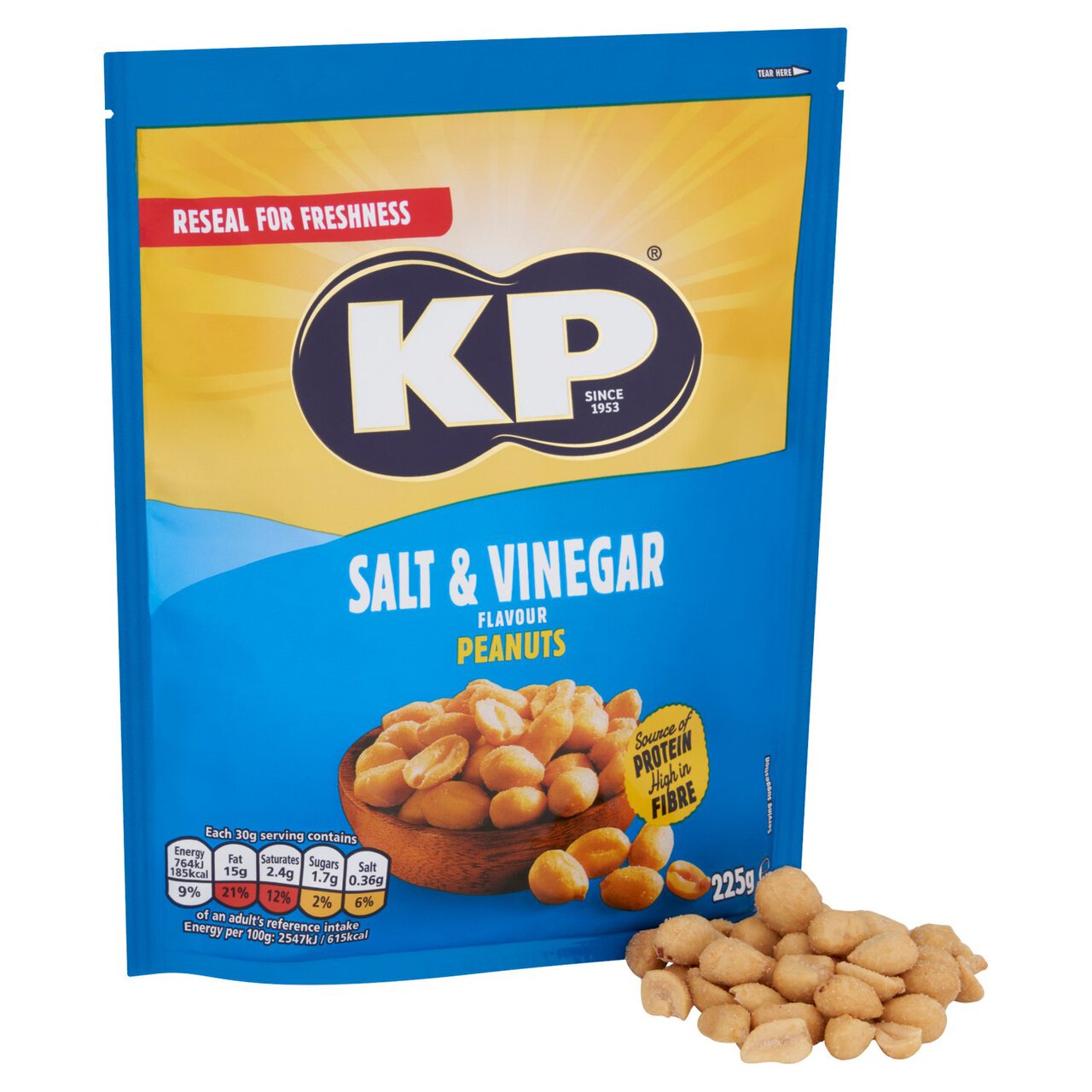 KP Salt & Vinegar Peanuts 225g