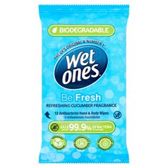 Wet Ones Be Fresh Biodegradable Antibacterial wipes
