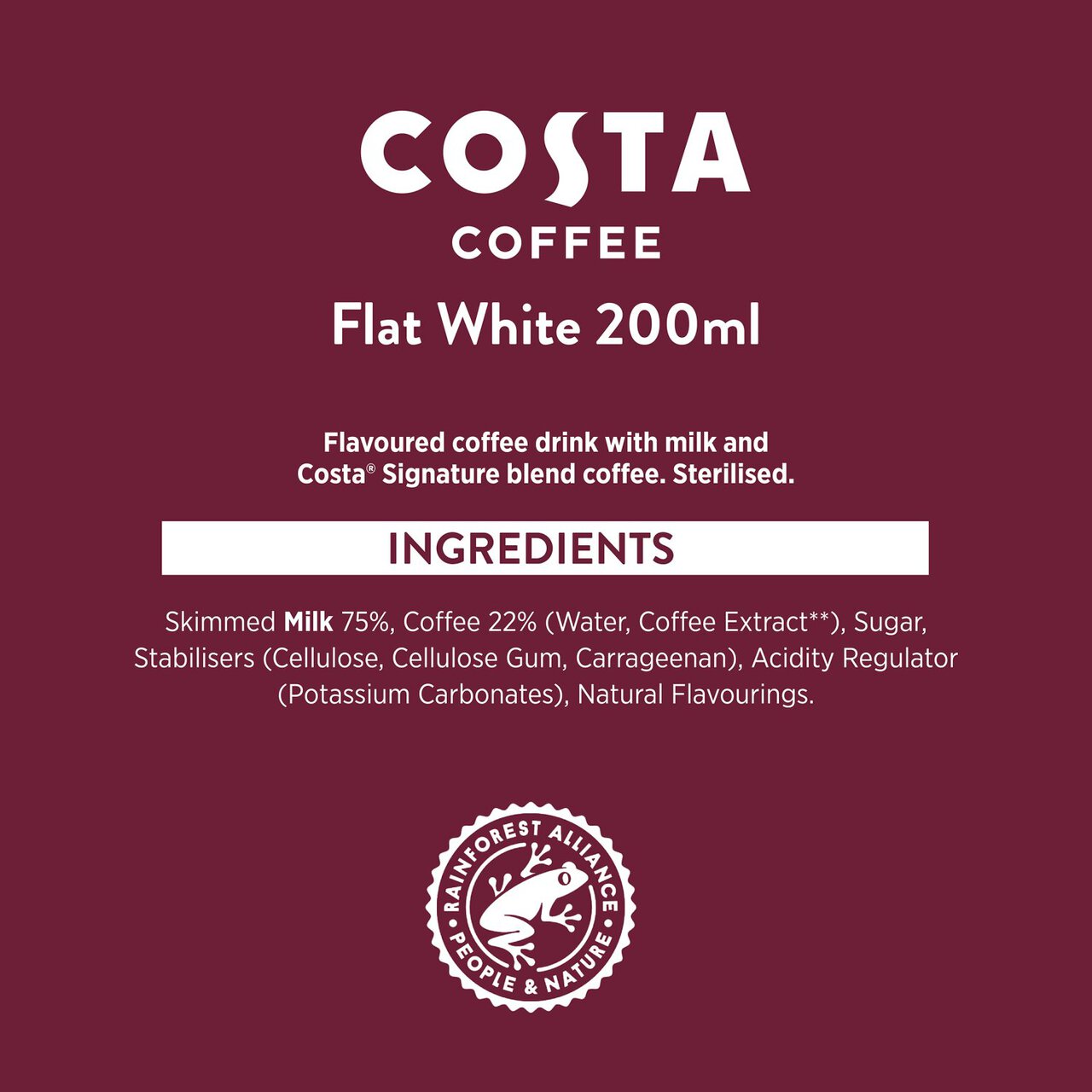 Costa Coffee Flat White 200ml