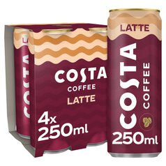 Costa Coffee Latte Iced Coffee 4 x 250ml
