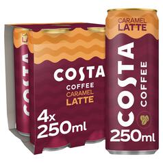 Costa Coffee Caramel Latte 4 x 250ml