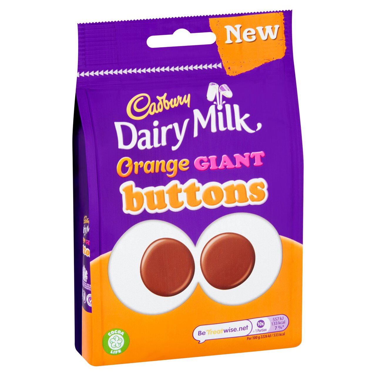 Cadbury Dairy Milk Orange Giant Buttons Chocolate Bag 110g