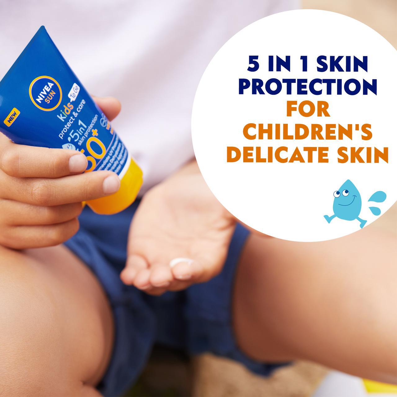 NIVEA SUN Kids Protect & Care SPF 50+ Sun Cream Pocket Size 50ml