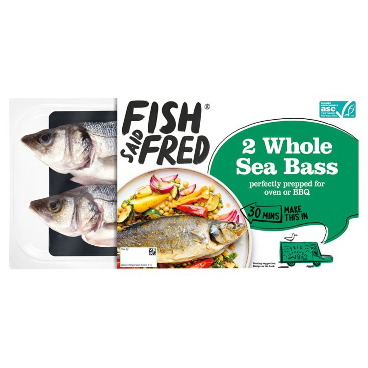 Fish Said Fred Tremendous Whole Sea Bass 520g