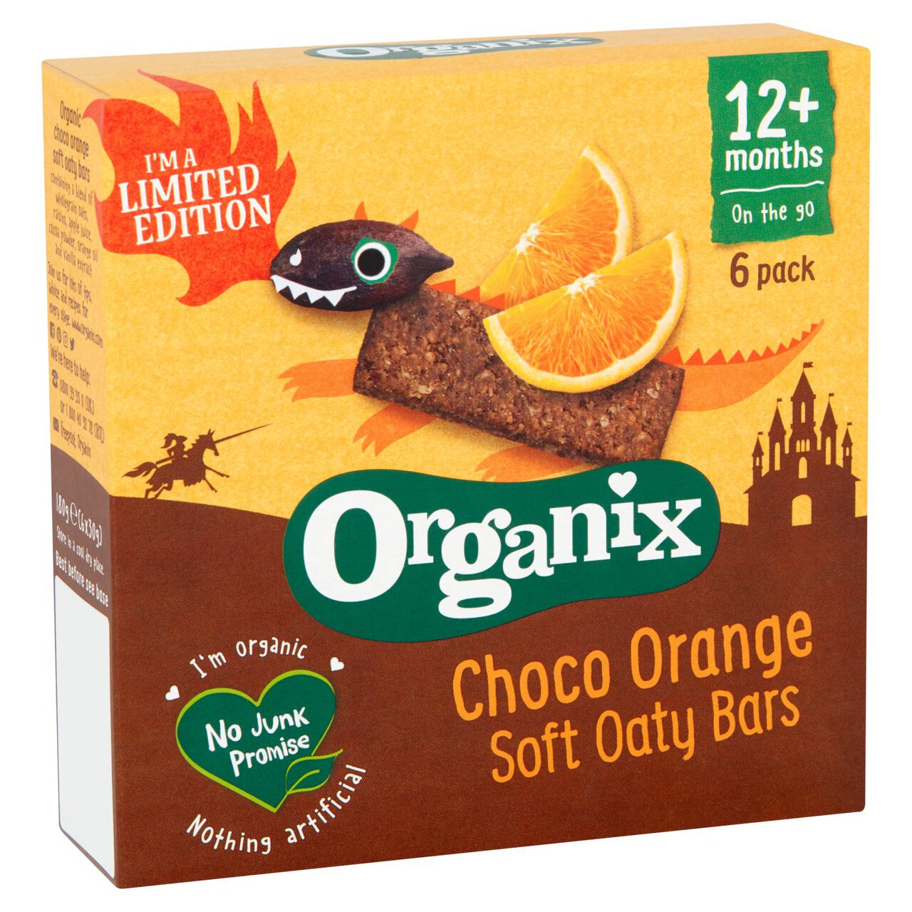 Organix Limited Edition Choco Organic Soft Oaty Bars, 12 mths+ Multipack 6 x 30g