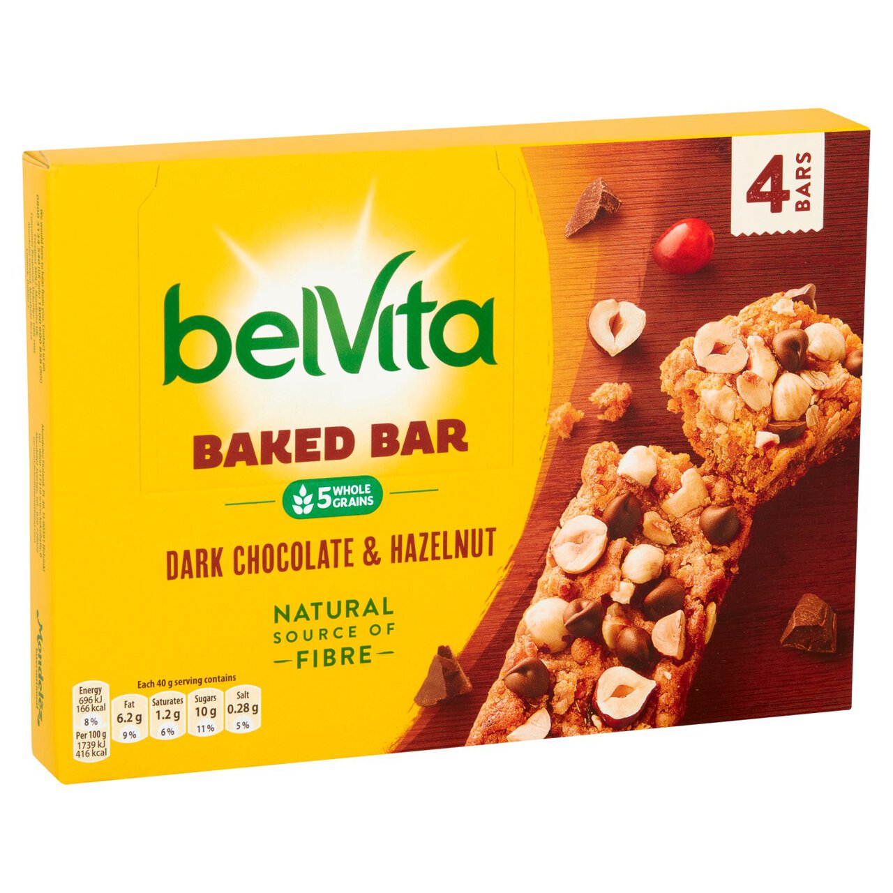 Belvita Dark Chocolate & Hazelnut Baked Bar  Multipack 4 per pack