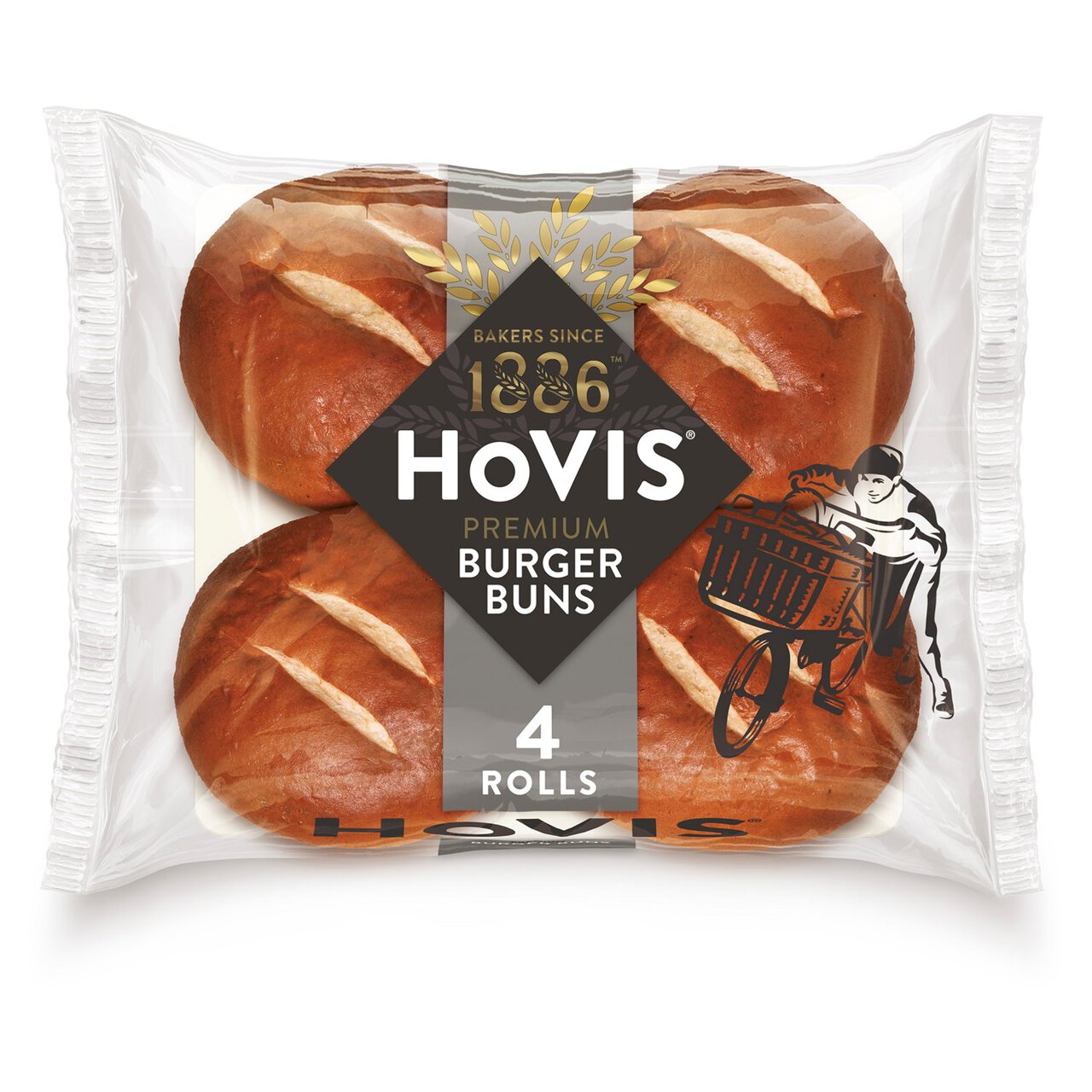 Hovis Premium Burger Rolls 4 per pack