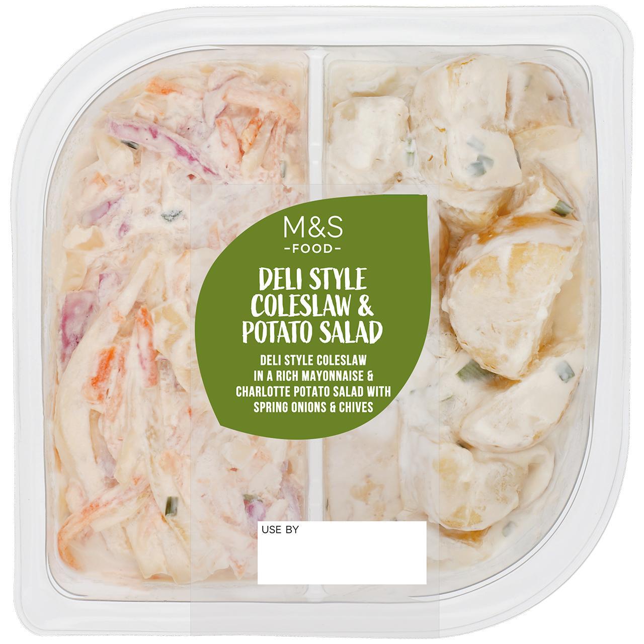 M&S Deli Style Coleslaw & Charlotte Potato Salad Twinpack 500g