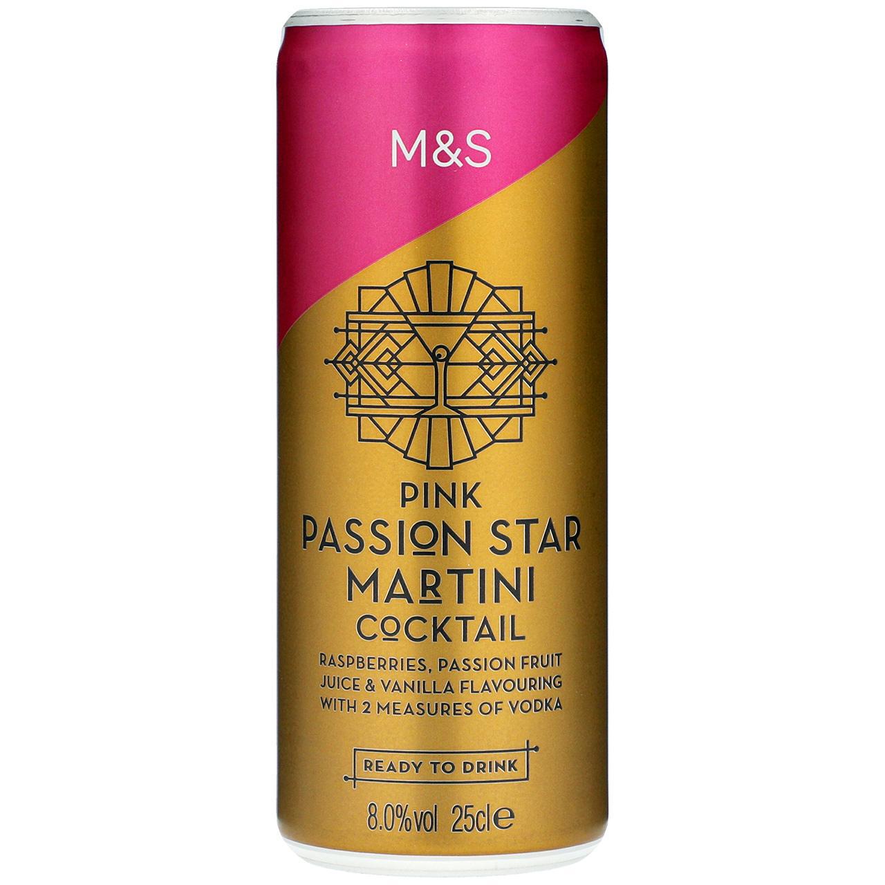 M&S Pink Passion Star Martini Cocktail 25cl