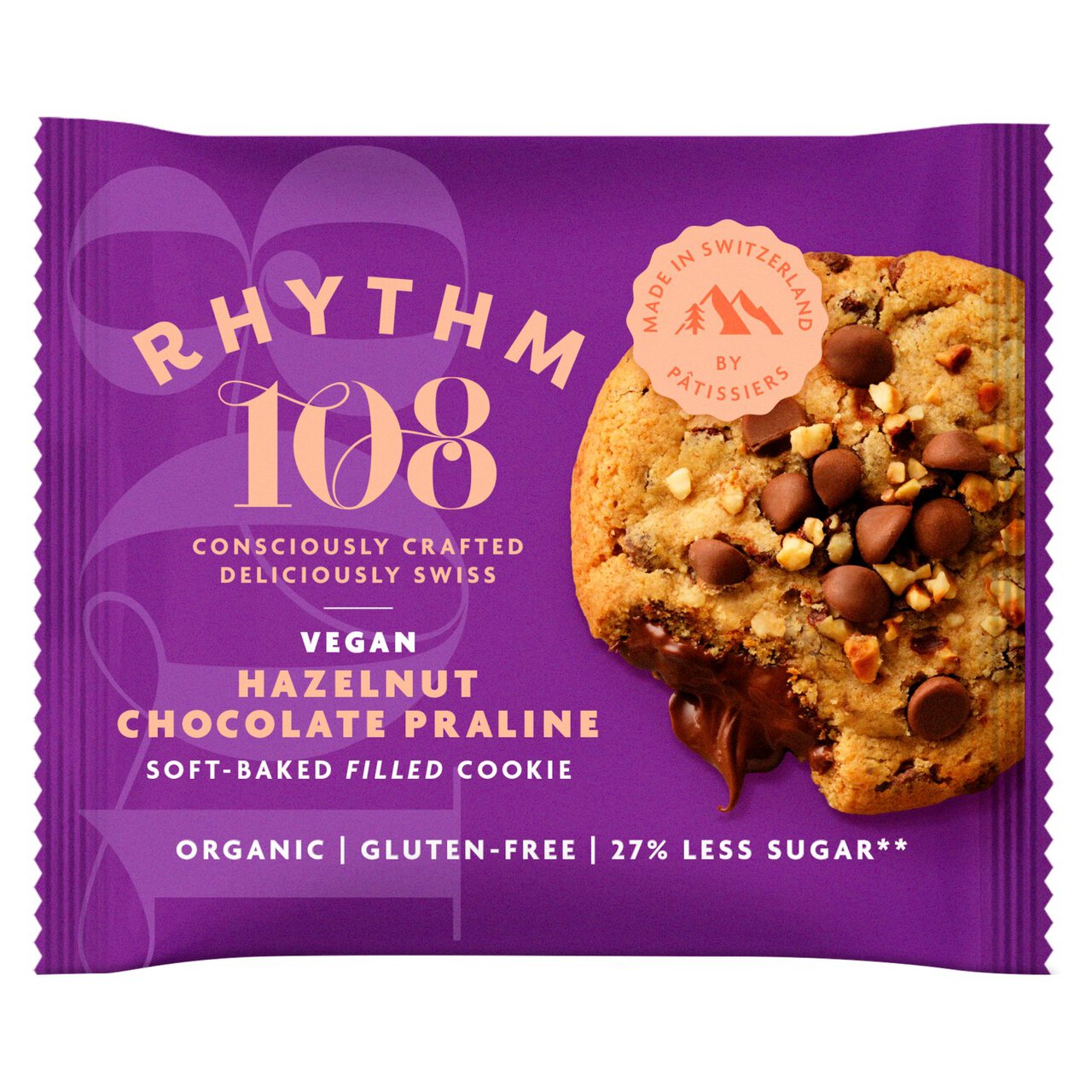 Rhythm108 Hazelnut Chocolate Praline Soft-Baked Filled Cookie 50g