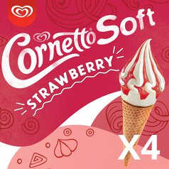 Cornetto Soft Strawberry Ice Cream Cones 560ml
