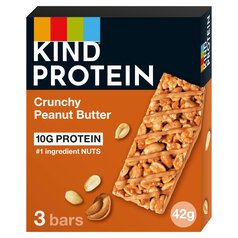 KIND Protein Crunchy Peanut Butter Snack Bars Multipack 3 x 42g