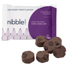 Nibble Simply Doubly Delicious Choc Choc Chip Low Carb Biscuit Bites 36g