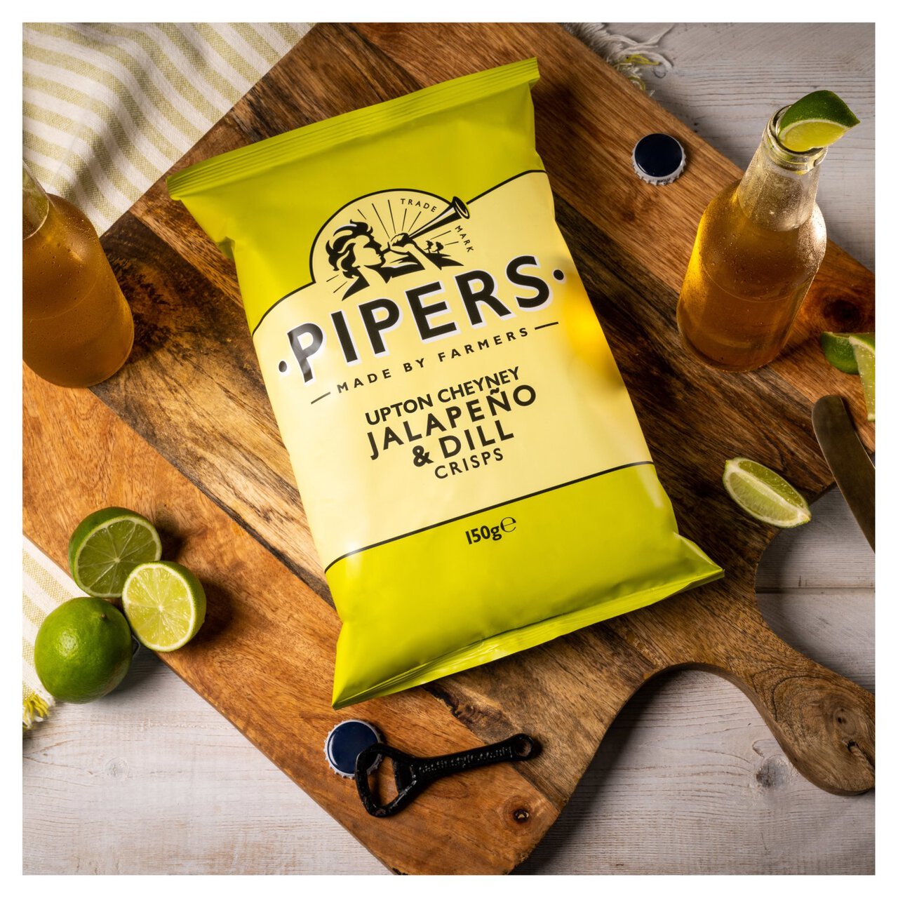 Pipers Upton Cheyney Jalapeno & Dill Crisps 150g