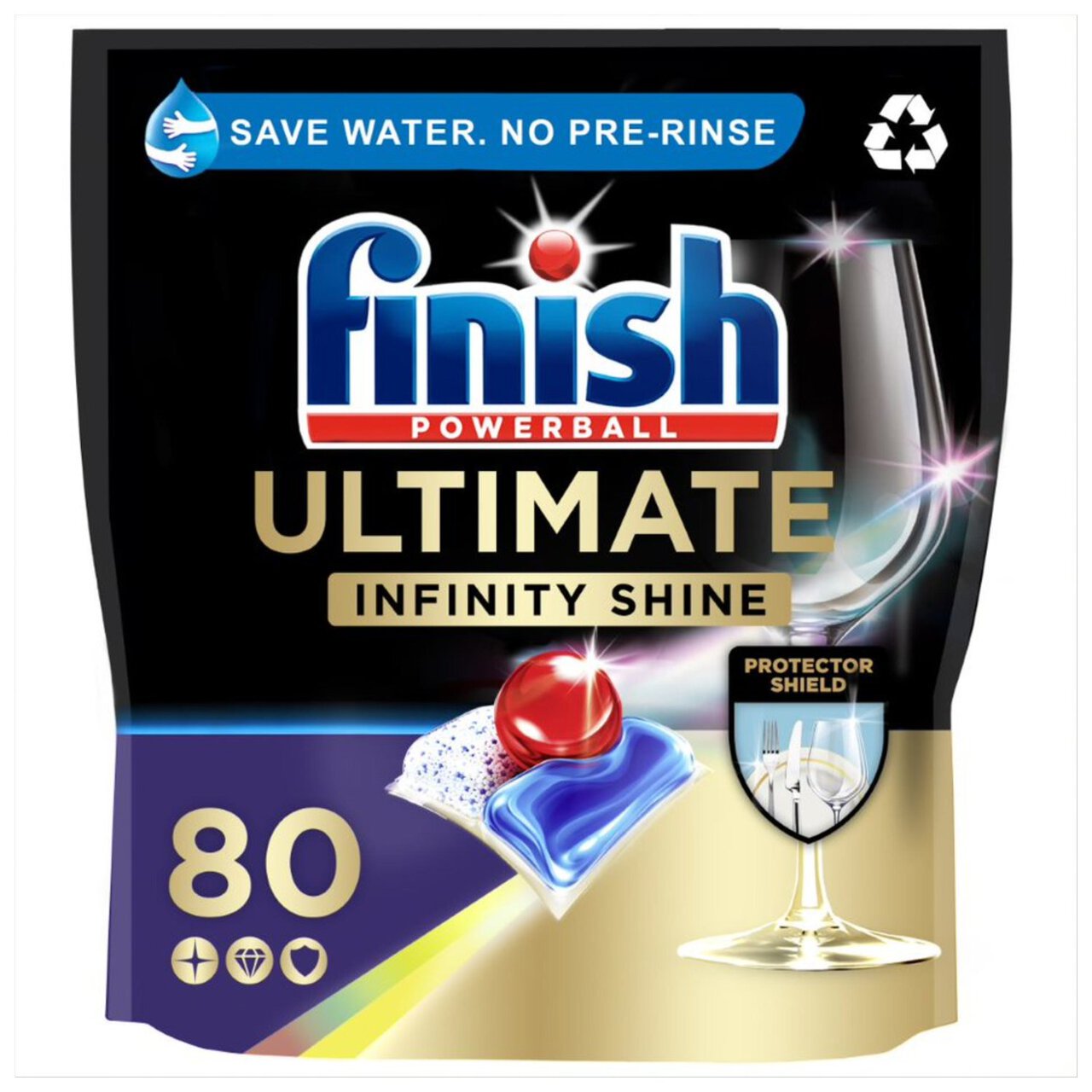 Finish Ultimate Infinity Shine Dishwasher Tablets 80 per pack