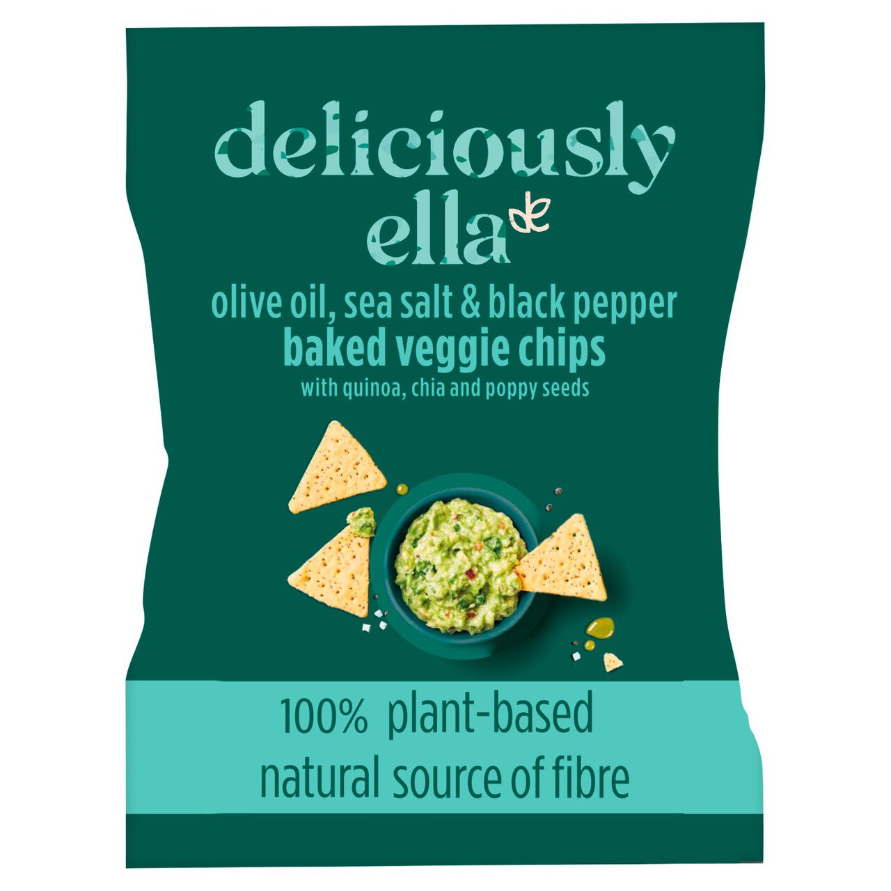 Deliciously Ella Olive Oil Sea Salt & Black Pepper Chips 100g