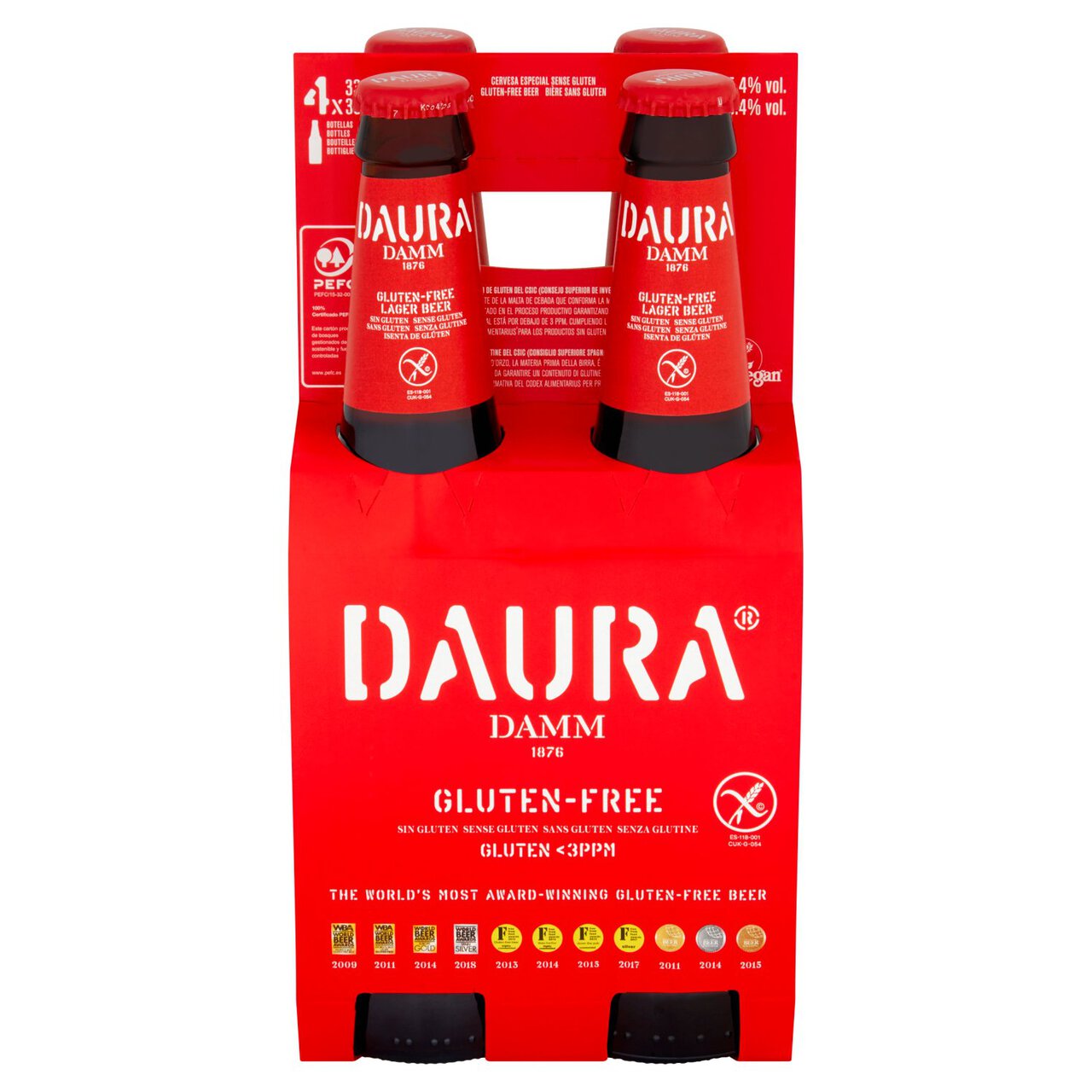 Daura Damm Gluten Free Lager 4 x 330ml