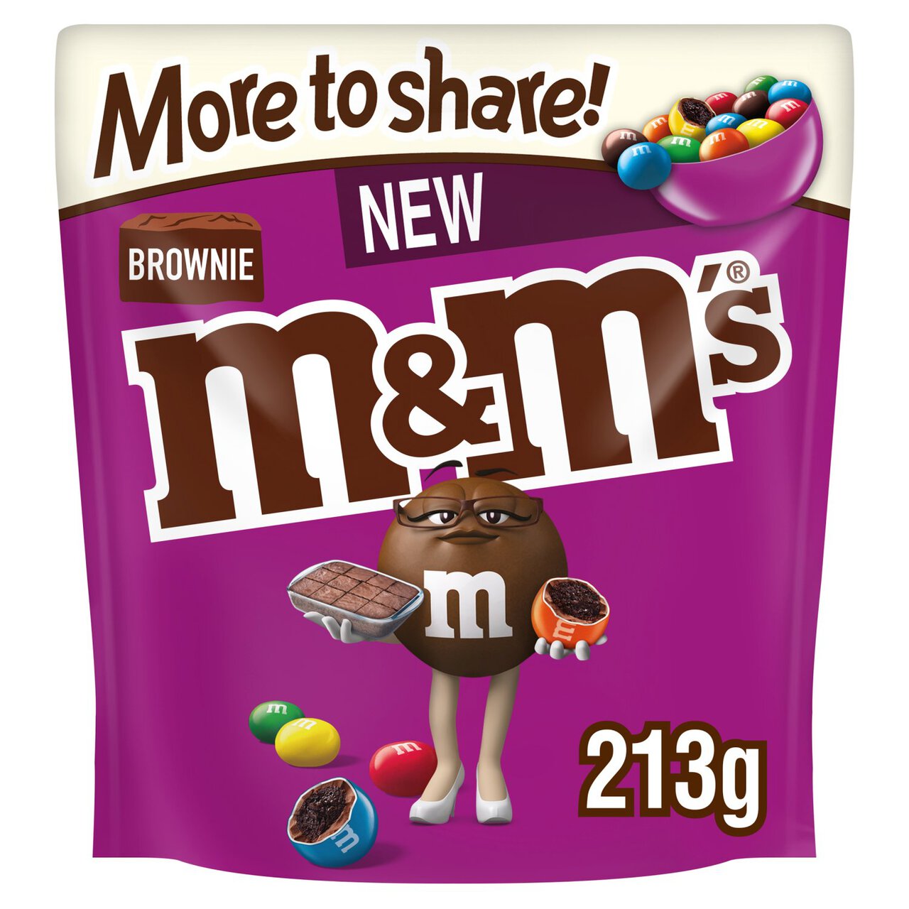 M&M's Brownie Bites & Milk Chocolate Halloween Sharing Pouch Bag 213g