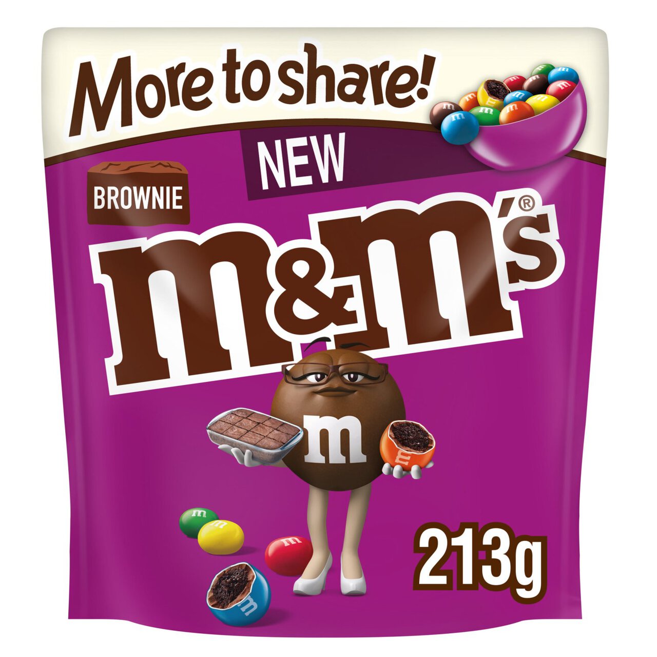 M&M's Brownie Bites & Milk Chocolate Sharing Pouch Bag 213g
