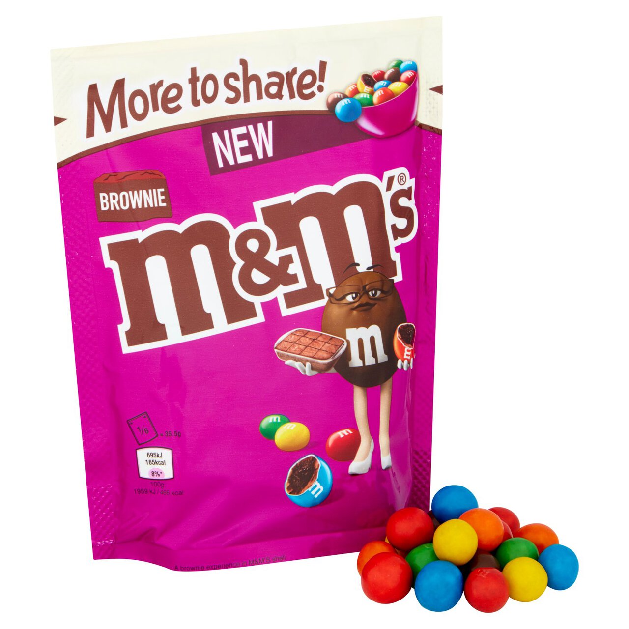 M&M's Brownie Bites Milk Chocolate Large Sharing Bag 213g