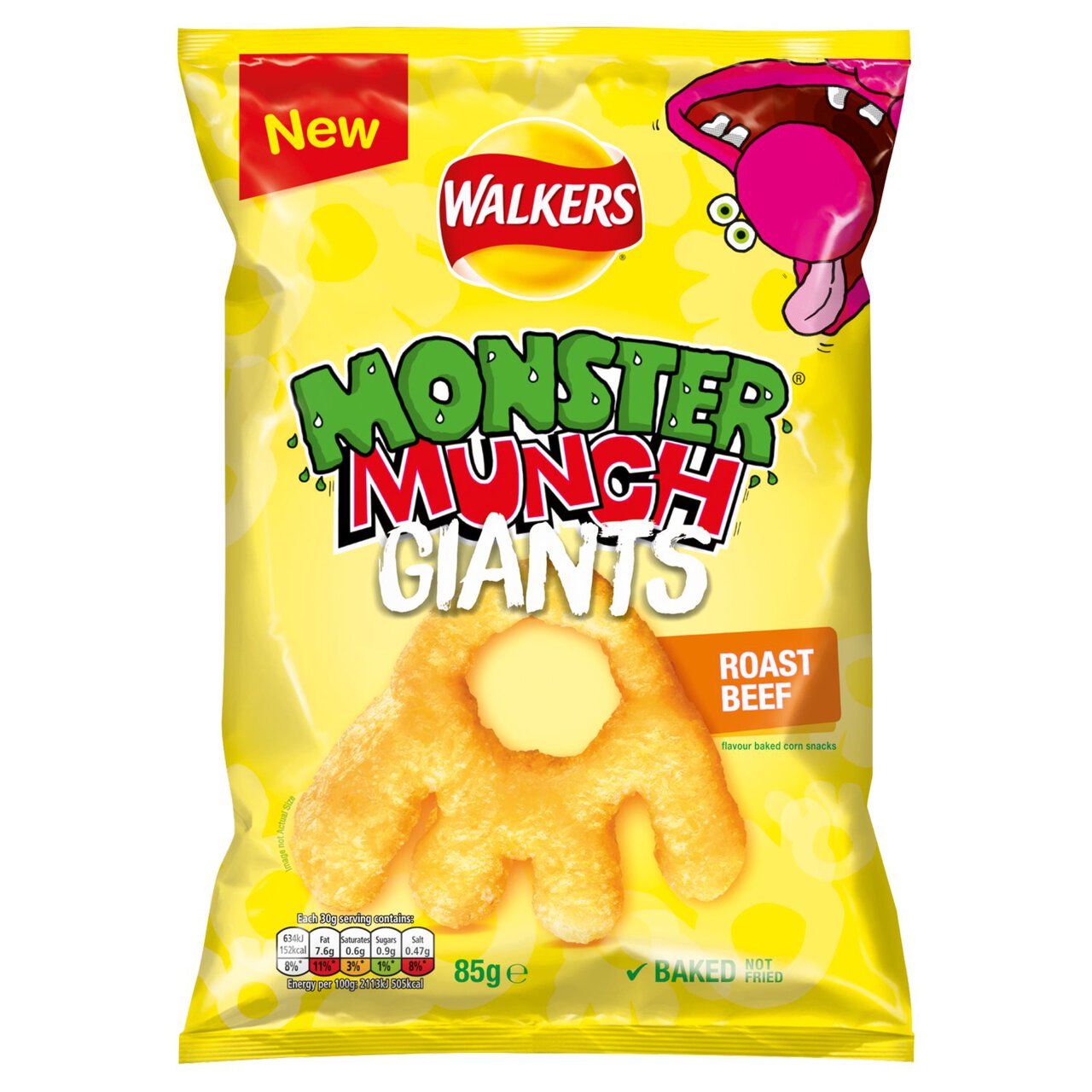 Walkers Monster Munch Giants Roast Beef Sharing Bag Snacks 85g