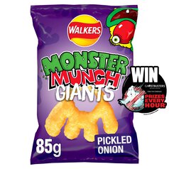 Walkers Monster Munch Giants Pickled Onion Sharing Bag Snacks 85g