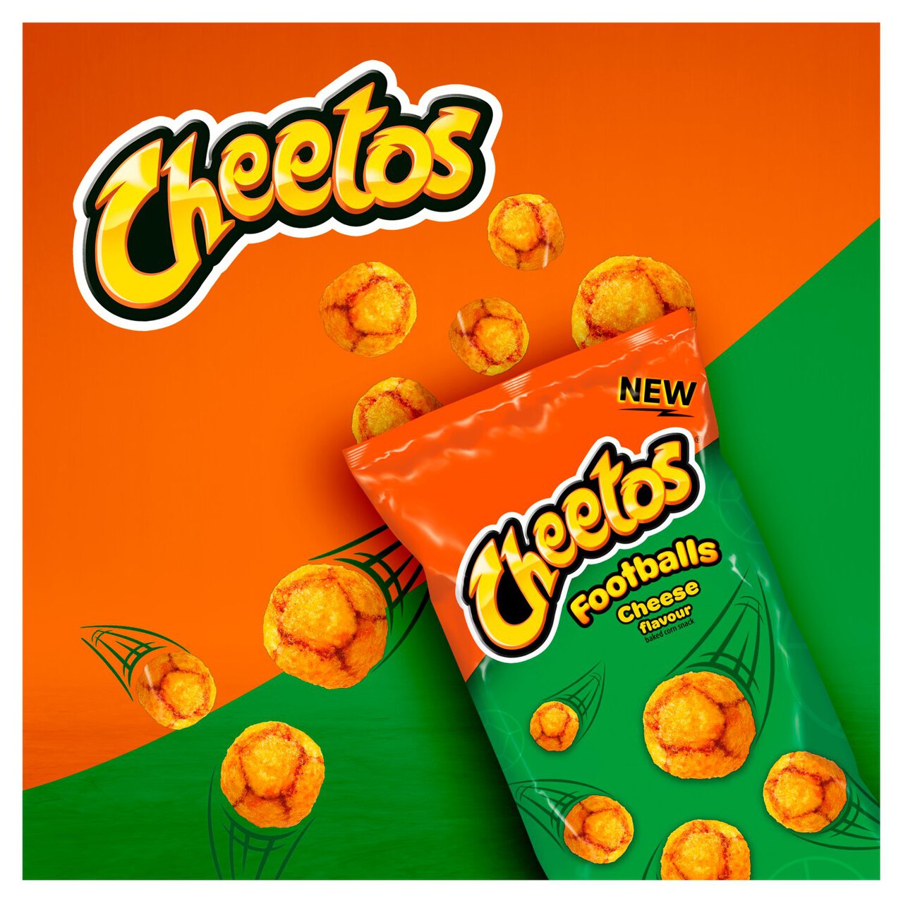 Cheetos Footballs Cheese Sharing Snacks 130g