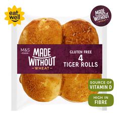M&S Made Without Tiger Rolls 4 per pack